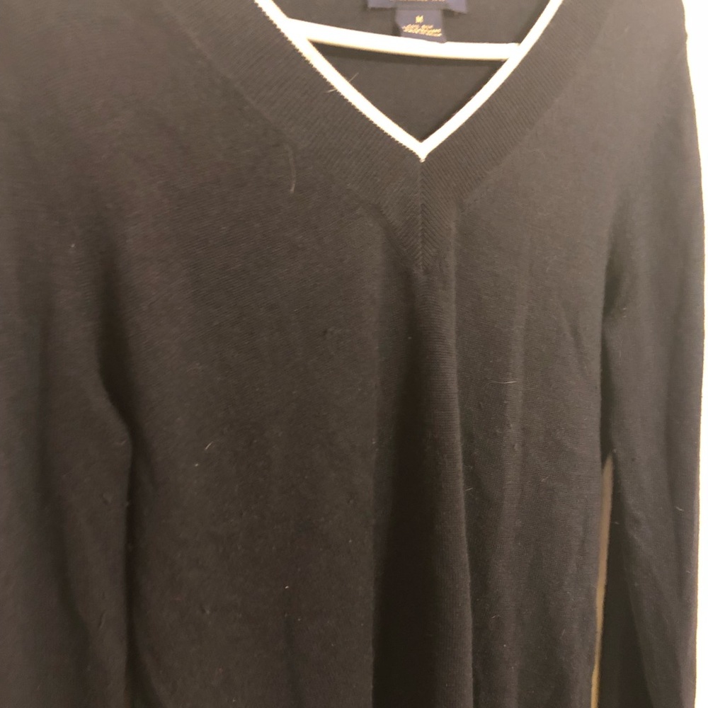Brooks brothers navy  silk sweater v neck medium